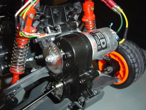 DC-motor and speed sensor